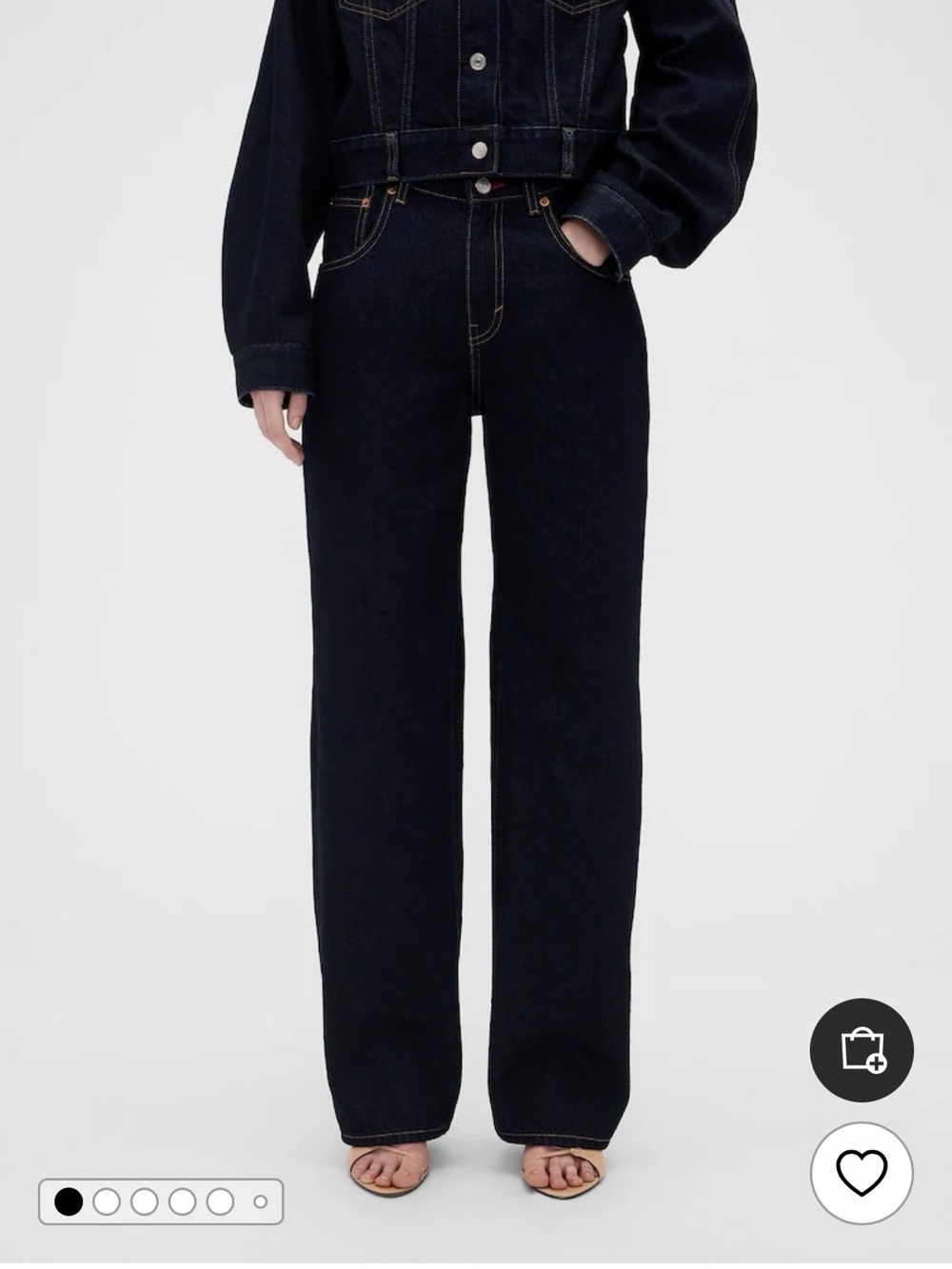 NWOT Gap x Victoria Beckham - Women's High-Rise Straight Leg Jeans - Dark Indigo